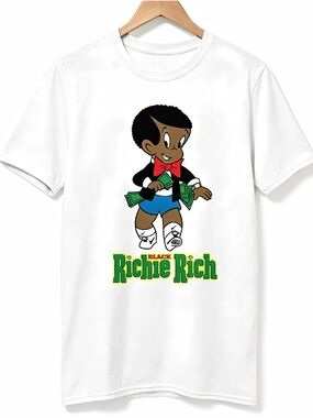 Richie Rich Cartoon Retro Fan Gift Graphic Funny Comic Character T-shirt Unisex